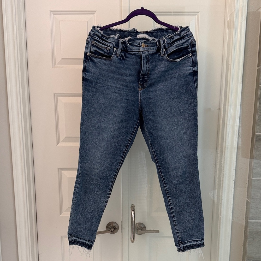 Good American Dark Blue Ankle Jeans